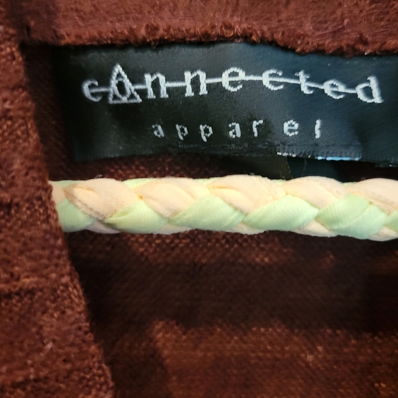 Womans Connected Apparel Fine Knit Coat Dress In Wine Size 12 - Picture 3 of 7